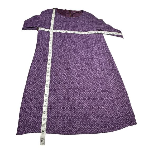 Prana CeCe Geometric Print Black Plum Purple Shift Athleisure Shirt Dress Small - Picture 5 of 7